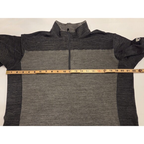Kuhl Ryzer 1/4 Zip Pullover Mens Large Gray Performance Sweater Stretch Outdoor - Picture 10 of 11
